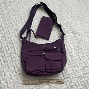 Baggallini Eggplant Crossbody Bag with Pouch